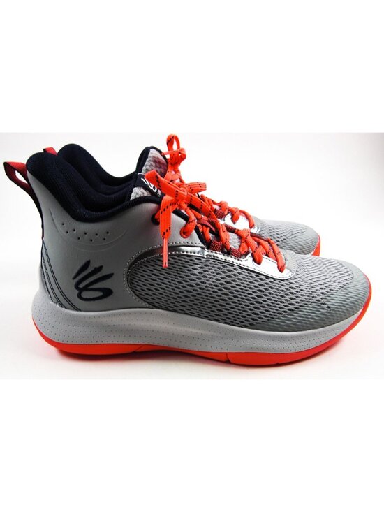 Under Armour Curry 3Z6 Grey/Solar Red Basketball Sneakers/Shoes Men\'s Sze 10.5 main image 7